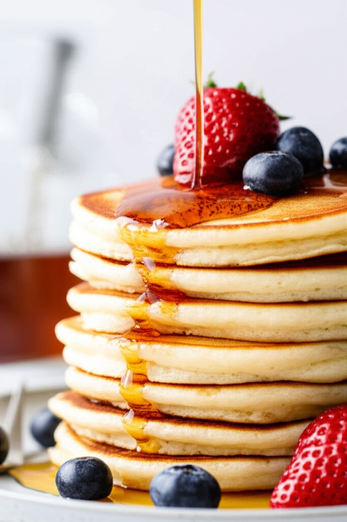 Generate a high-quality, relevant image prompt for an article about: Fluffy Pancake Without Baking P