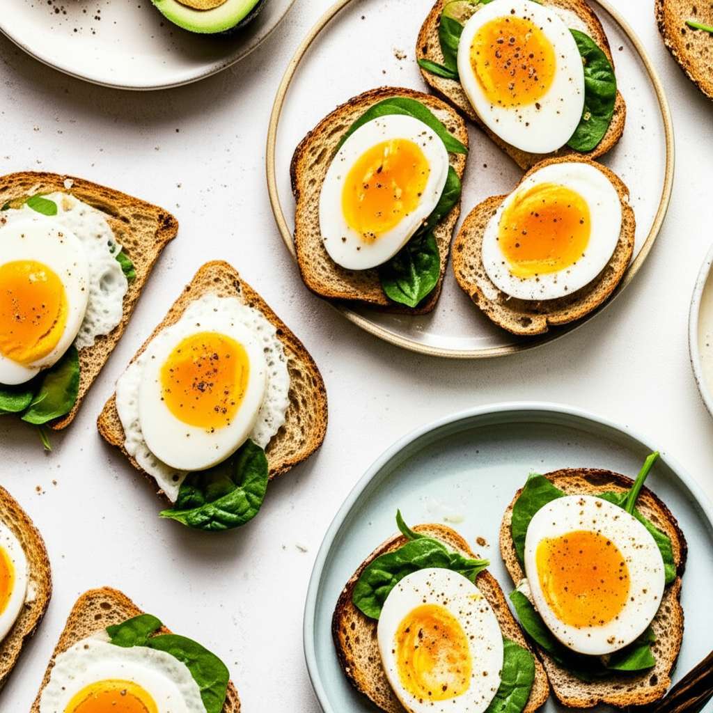 Generate a high-quality, relevant image prompt for an article about: Boiled Egg Breakfast Ideas: Ama