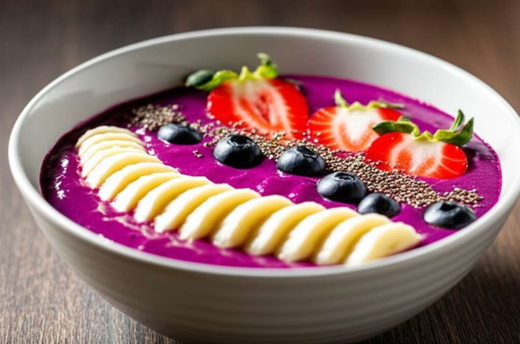 Generate a high-quality, relevant image prompt for an article about: Mixed Fruit Smoothie Bowl: Amaz