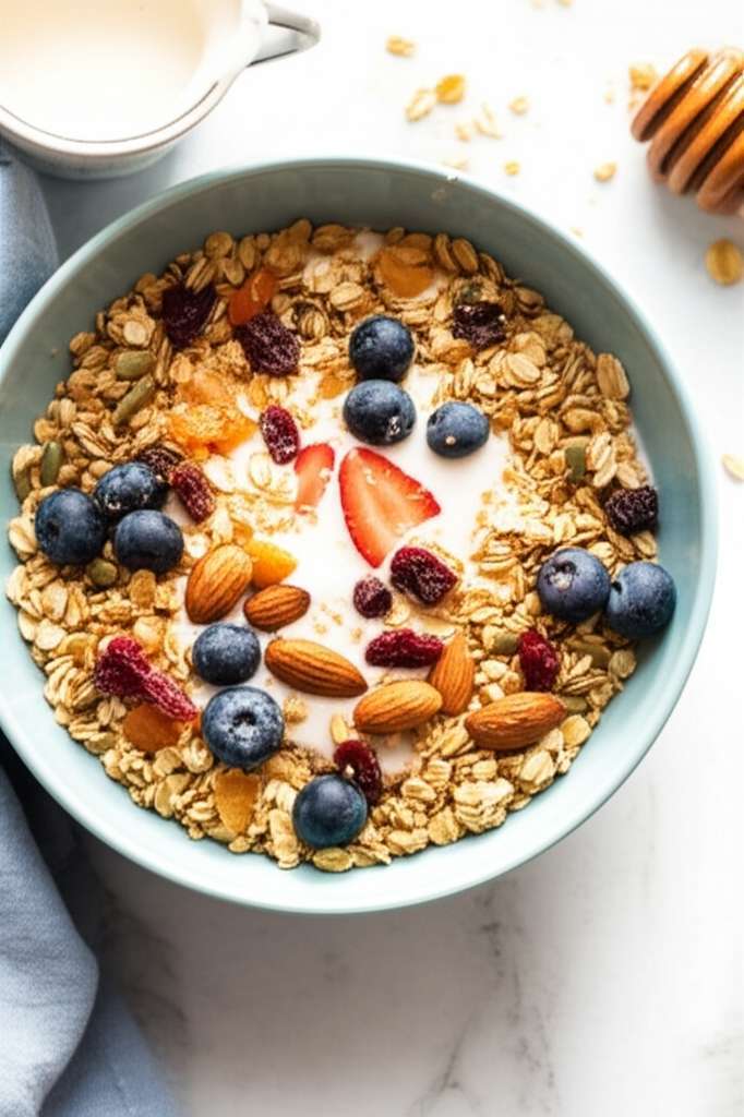 Generate a high-quality, relevant image prompt for an article about: Muesli Recipe: Amazing Healthy
