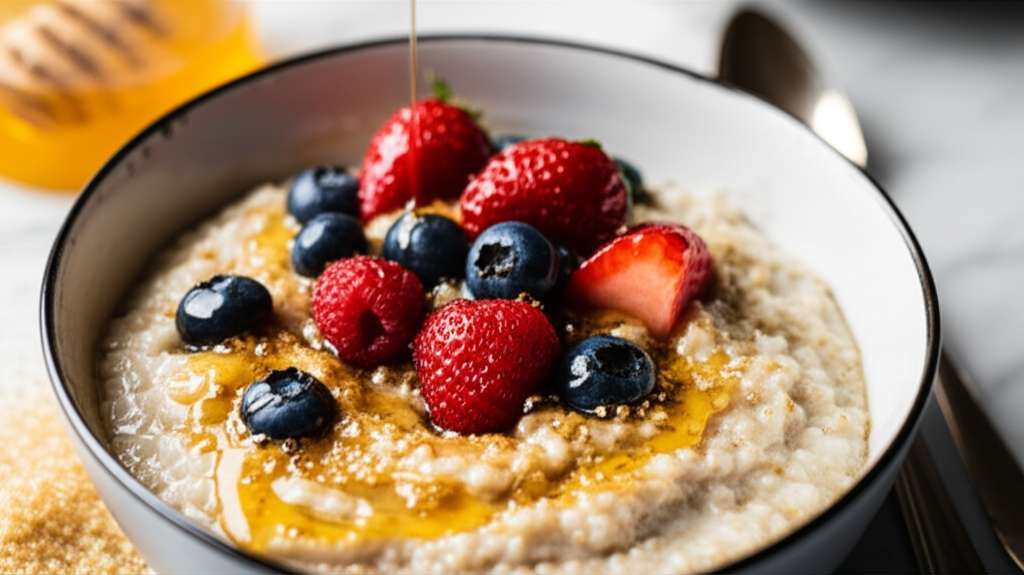 Generate a high-quality, relevant image prompt for an article about: Simple Oatmeal Porridge Recipe: