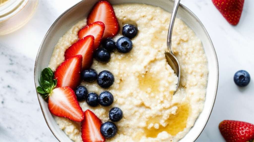 Generate a high-quality, relevant image prompt for an article about: Simple Oatmeal Porridge Recipe: