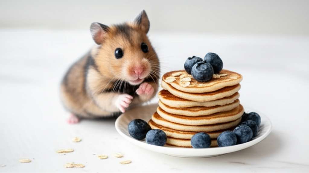 Generate a high-quality, relevant image prompt for an article about: Hamster Safe Pancake Recipe: Am