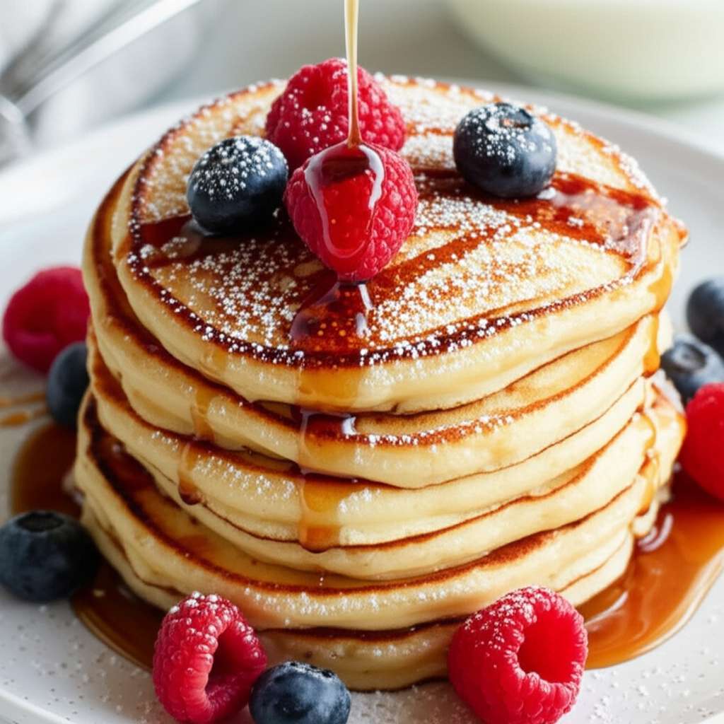 Generate a high-quality, relevant image prompt for an article about: Mochi Foods Pancake Mix Recipe: