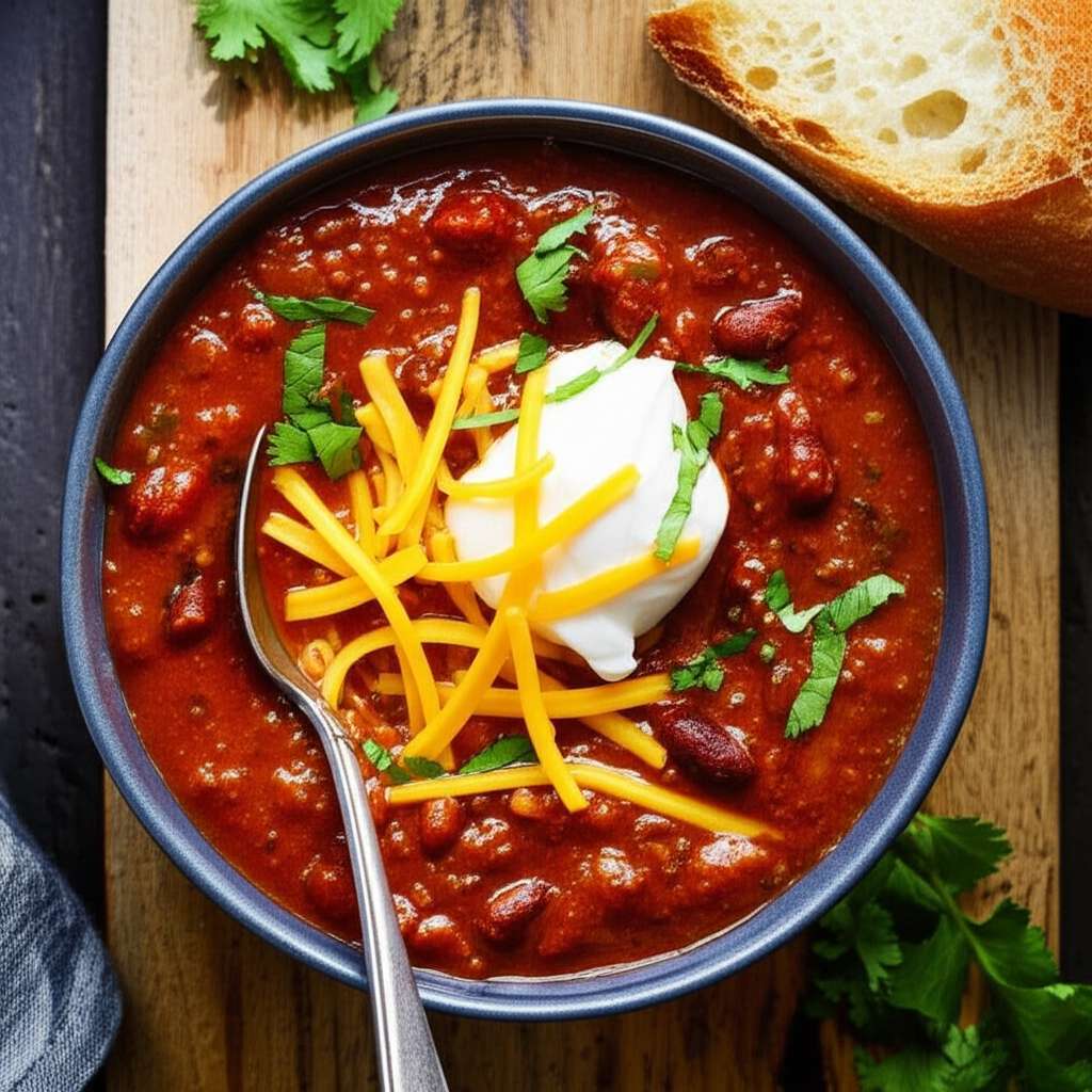Generate a high-quality, relevant image prompt for an article about: Easy Chili Recipe: Amazing Flav