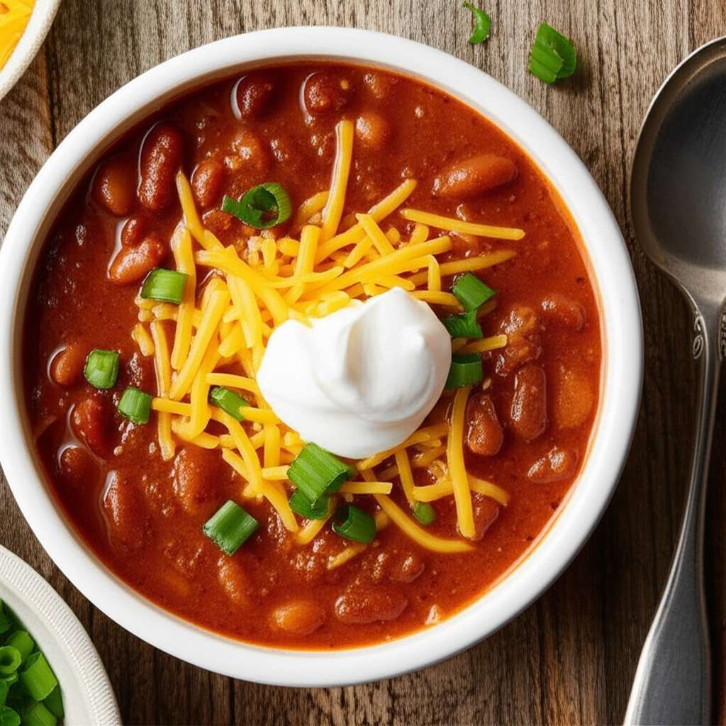 Generate a high-quality, relevant image prompt for an article about: Wendy’s Copycat Chili Recipe: A