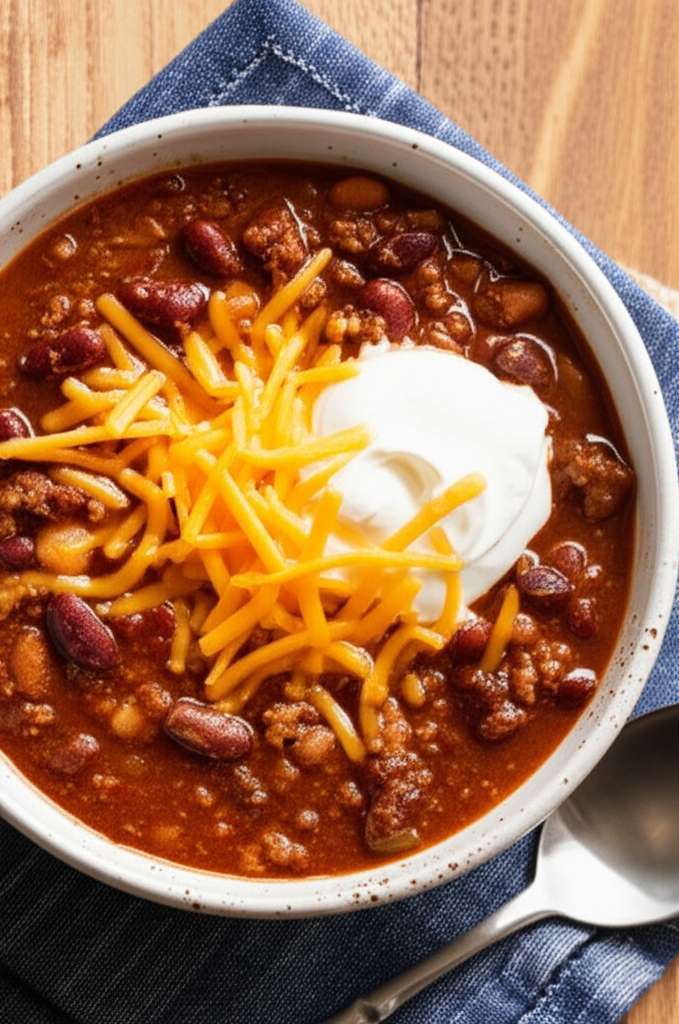 Generate a high-quality, relevant image prompt for an article about: Wendy’s Copycat Chili Recipe: A